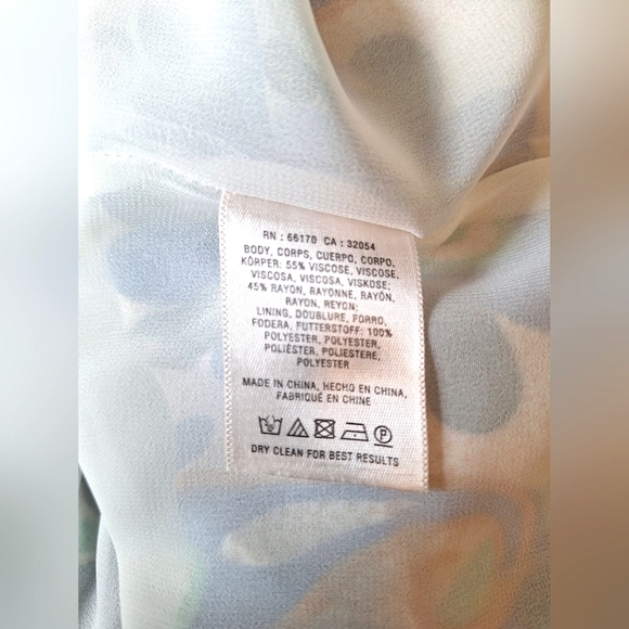 Anthropologie Maeve Womens Bluw And Green Folksong Shift Dress V-Neck - Size XS - Picture 9 of 9